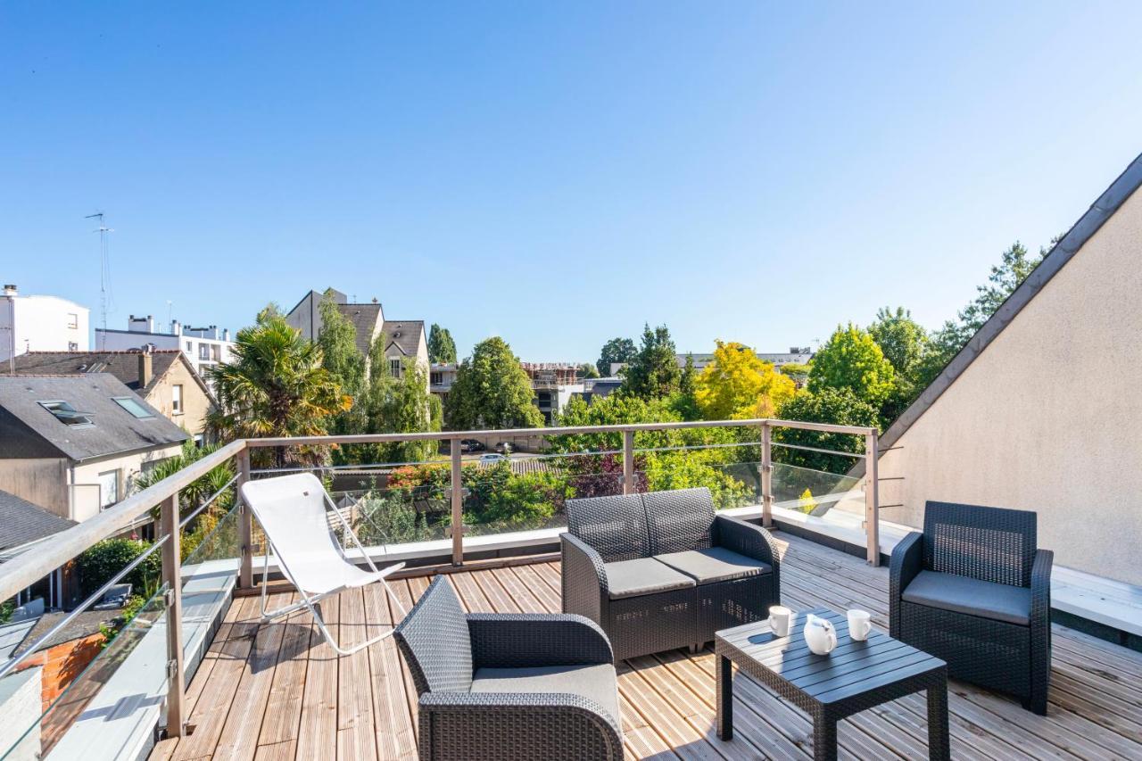 TERANGA - Studio proche CHU avec grande terrasse Rennes Extérieur photo
