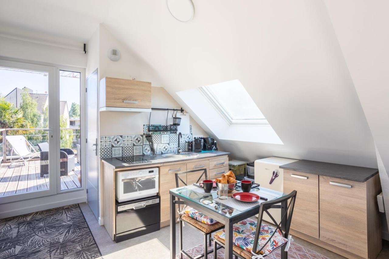 TERANGA - Studio proche CHU avec grande terrasse Rennes Extérieur photo