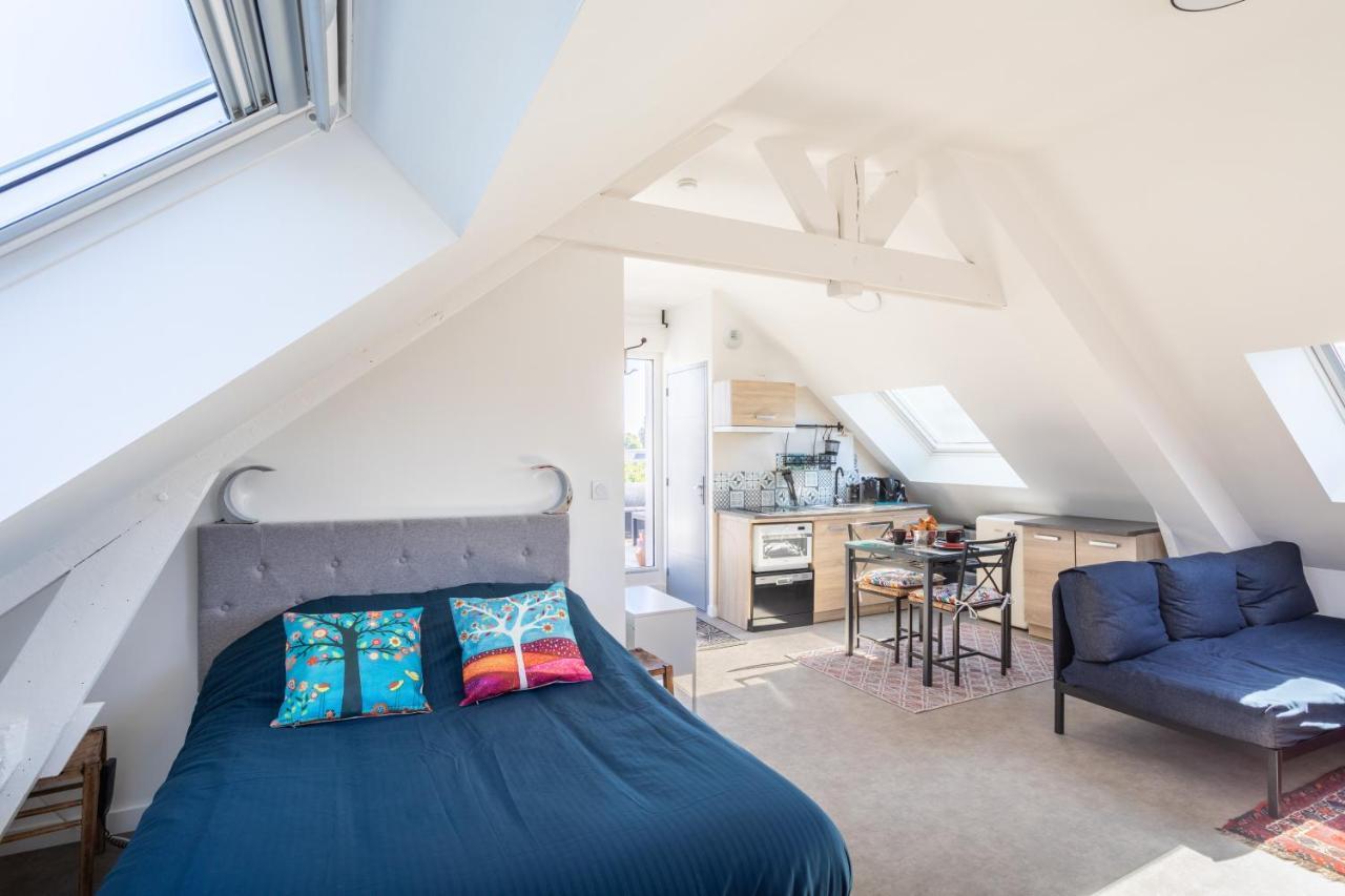 TERANGA - Studio proche CHU avec grande terrasse Rennes Extérieur photo